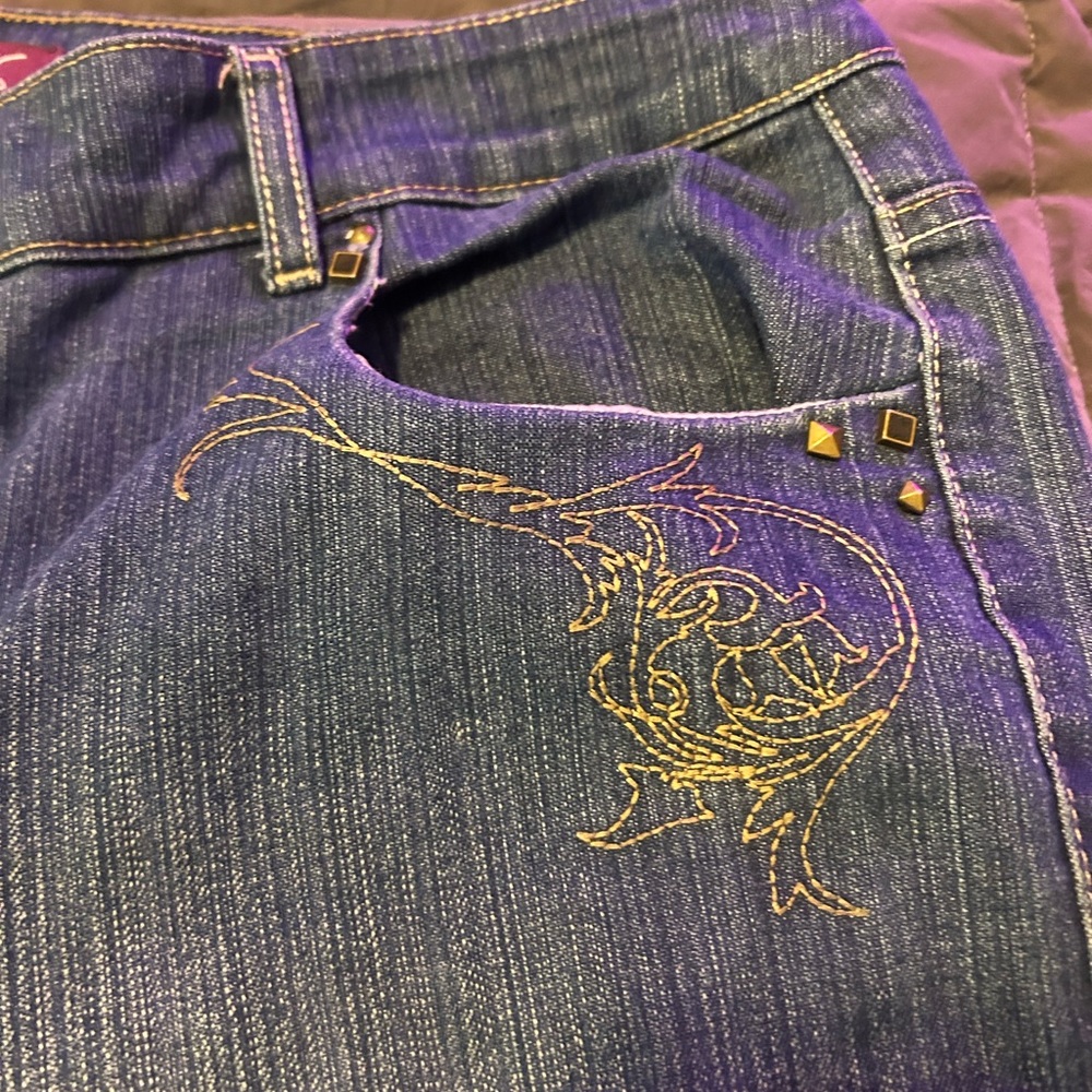 Gloria Vanderbilt Embroidered Wide Leg Jeans – Size 18 / 44” Outseam - Picture 2 of 7